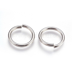 304 in acciaio inox anelli di salto aperto, colore acciaio inossidabile, 10 gauge, 22x2.5mm, diametro interno: 17mm, 100pcs/scatola