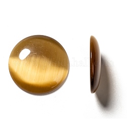 Katzenauge Glas Cabochons, halbrund / Dome, Koralle, ca. 25 mm Durchmesser, 5 mm dick