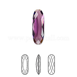 Diamantes de imitación de cristal austriaco, 4161, pasiones de cristal, Aluminio, larga piedra de lujo ovalada clásica facetas, 204 _amethyst, 15x5x2mm