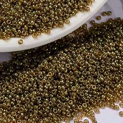 Miyuki runde Rocailles Perlen, japanische Saatperlen, 15/0, (rr311) Topas Goldglanz, 1.5 mm, Bohrung: 0.7 mm, ca. 27777 Stk. / 50 g