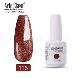 Esmalte de uñas especial 15ml, para estampado de uñas estampado, kit de inicio de manicura barniz, marrón, botella: 34x80 mm