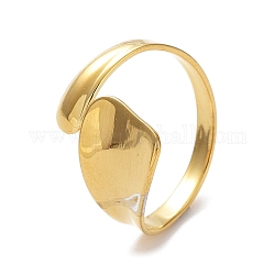 304 polsino aperto in acciaio inossidabile, oro, anello, misura degli stati uniti 8 1/2 (18.5mm)