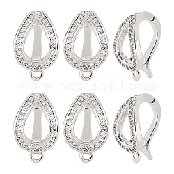 Benecreat 6 Stück Halskettenverkürzer, Enhancer-Verschluss, Zirkonia-Diamant-Verbinder, zu öffnender Verschluss-Verlängerer für 8 mm Perlen-Edelstein-Perlen-Schmuckherstellung