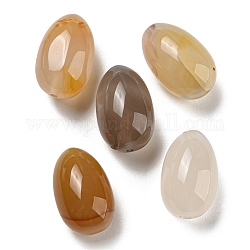 Agata naturale perle, mezzo forato, lacrima, 23~24x14~15x14~15mm, Foro: 1.5~1.6 mm