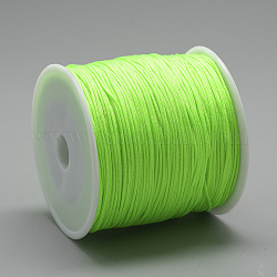 Нейлоновая нить, китайский вязать шнур, зеленый газон, 0.8 мм, около 109.36 ярда (100 м) / рулон