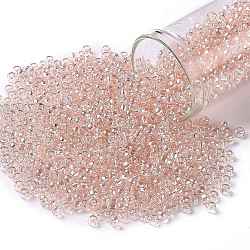 Toho perles de rocaille rondes, Perles de rocaille japonais, (106) rosaline lustrée transparente, 8/0, 3mm, Trou: 1mm, environ 1110 pcs/50 g