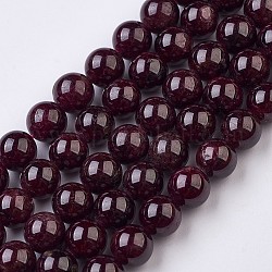 Chapelets de perles de grenat naturel, ronde, 8mm, Trou: 1mm, Environ 49 pcs/chapelet, 15.1 pouce (38.5 cm)