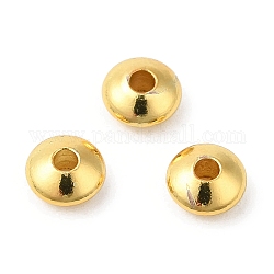 Perline in ottone,  cadmio& piombo libero, rondelle, placcato di lunga durata, oro, 5x2mm, Foro: 1.6 mm