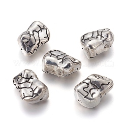 CCB Plastic Beads, Antique Silver, 23~25x34~35x18.5~19mm, Hole: 1.6~2.7mm