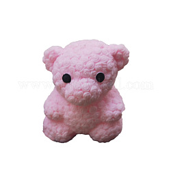 Jouet anti-stress tpr, jouet sensoriel amusant, pour le soulagement de l'anxiété liée au stress, ours, perle rose, 57x70x80mm