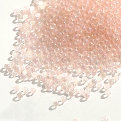 Mini perlas de vidrio para decoración de uñas diy luminosas, diminutas cuentas de uñas caviar, brillan en la oscuridad, redondo, rubor lavanda, 2mm