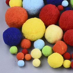 Diy muñeca artesanía de poliéster de alta elasticidad pom pom bola, redondo, color mezclado, 7~29mm