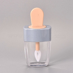Lippenglasurflaschen selber machen, Eiscreme-Lippenglasurtube, leere Flaschen mit Deckel, Transparent, 6.8x3.2x2.35 cm, Kapazität: 5 ml