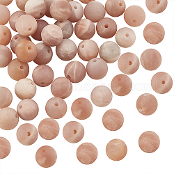 OLYCRAFT 49 Pcs Round Natural Sunstone Beads 8mm Round Smooth Gemstone Beads Crystal Energy Loose Beads for Jewelry Bracelet Necklace Earring Making DIY Craft