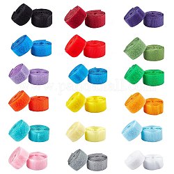 Cintas mágicas de nylon, Adhesivas de gancho y bucle cintas, color mezclado, 25mm, 18 colores, 1 m / rollo, 2 rollos / set, 36rolls