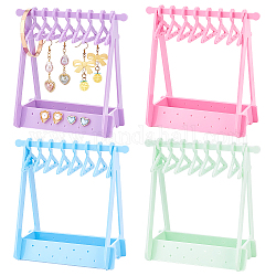 PH PandaHall 4 Sets Earring Organizer Acrylic Earring Holder Rack Earring Display Stands for Selling Unique Dangle Ear Stud Organizer for Earring Retail Show Personal Exhibition 208 Holes