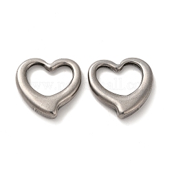 День Святого Валентина 304 соединительные кольца из нержавеющей стали, сердце, цвет нержавеющей стали, 17x17x3.5 мм, внутренний диаметр: 7x11.5 мм