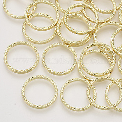 Aleación de enlace rings, anillo redondo, la luz de oro, 20x2mm, 16 mm de diámetro interior