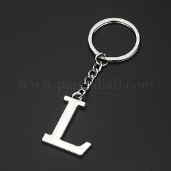Schlüsselanhänger aus platinierter Legierung, mit Schlüsselring, Buchstabe, letter.l, 3.5x2.5 cm