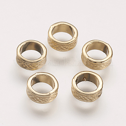 Legierung Verknüpfung rings, Licht Gold, 8x3 mm, Bohrung: 6 mm