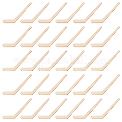 Piezas de madera sin terminar, recortes de madera, patrón de palo de hockey, 9x0.8x0.24 cm