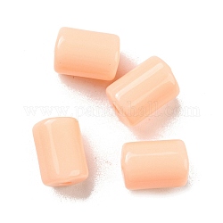 Perles acryliques opaques, colonne, peachpuff, 10x7mm, Trou: 1.8mm, environ 1100 pcs/500 g