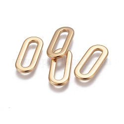 304 Stainless Steel Linking Rings, Oval, Golden, 20.3~20.5x8.5x1.7mm, Hole: 15.5x3.5mm