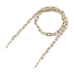 Brillenketten, Halsband für Brillen, mit sprühlackierten ccb kabel aus kunststoff & aluminium, 304 Hummerkrallenverschlüsse aus Edelstahl und Gummischlaufenenden, golden, 31.1~31.4 Zoll (79~80 cm)