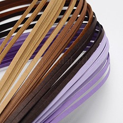 Tiras de papel Quilling de 6 colores, púrpura, 390x3mm, acerca 120strips / bolsa, 20strips / del color