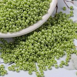 Miyuki runde Rocailles Perlen, japanische Saatperlen, (rr439) undurchsichtiger Chartreuse-Glanz, 8/0, 3 mm, Bohrung: 1 mm, ca. 19000~20500 Stk. / Pfund
