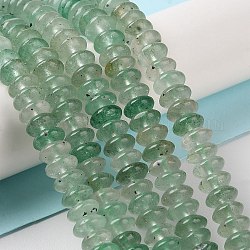 Verde naturale quarzo fragola fili di perline, perline del piattino, rondelle, 6~6.5x3mm, Foro: 1 mm, circa 118~119pcs/filo, 15.35'' (39 cm)