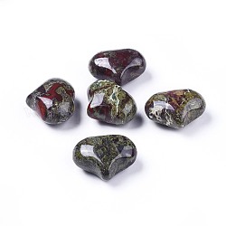 Piedra natural del amor del corazón de la sangre del dragón, piedra de palma de bolsillo para el equilibrio de reiki, 20x25x11~13mm