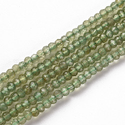Natürliche Apatit Perlen Stränge, Rondell, facettiert, 3x2 mm, Bohrung: 0.5 mm, ca. 188~190 Stk. / Strang, 15.35 Zoll (39 cm)
