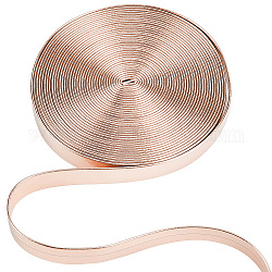 Imitation cordon plat en cuir, pour décor d'oreiller, tan, 10x0.8mm, environ 5.47 yards (5m)/paquet