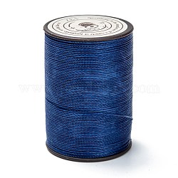 ラウンドワックスポリエステル糸ストリング  マイクロマクラメコード  ツイストコード  革縫い用  ダークブルー  0.55mm  約131.23ヤード（120m）/ロール