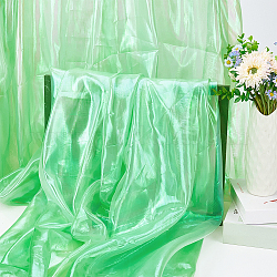 Nbeads 約 4.4 ヤード (4 メートル) 虹色のホログラフィック ガーゼ生地  1.5 メートル幅レーザーポリエステル生地ソリッド薄手のポリエステル生地ボルトウェディングドレスの装飾 diy 工芸品  薄緑