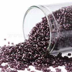 Toho runde Saatperlen, japanische Saatperlen, (6cf) transparenter Frostamethyst, 15/0, 1.5 mm, Bohrung: 0.7 mm, ca. 15000 Stk. / 50 g