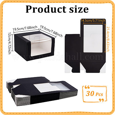 Papierkappen-Verpackungskartons mit Sichtfenster&nbsp;CON-WH0043-304A-1