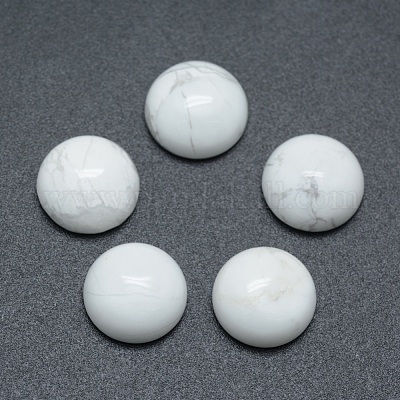 Cabochon Howlite naturale&nbsp;G-P393-R32-10mm-1