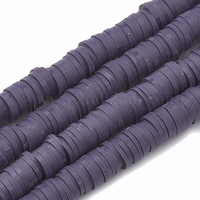 Flache runde handgemachte Polymer Clay Perle Spacer&nbsp;LS-CLAY-R067-3.0mm-04-1