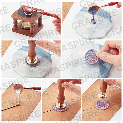 Wholesale CRASPIRE Christmas Theme 6Pcs Brass Wax Seal Stamp Head 