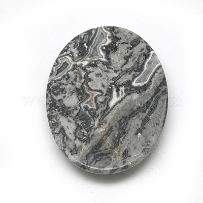 Piedra natural de seda negra / cabujones de piedra de neto&nbsp;G-R004-15A-1
