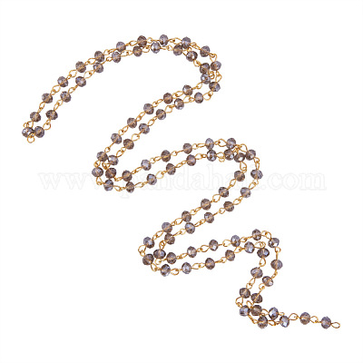 Wholesale Handmade Rondelle Glass Beads Chains for Necklaces Bracelets  Making 