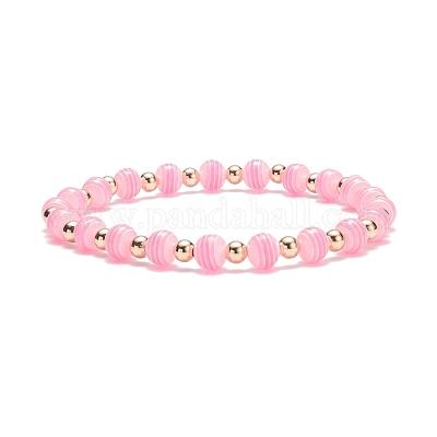 4Pcs 4 Style Polymer Clay Heishi Beaded Stretch Bracelets Set, Preppy  Bracelets with Smilig Face Flower for Women, Pink, Inner Diameter: 2-1/8~2  3/8