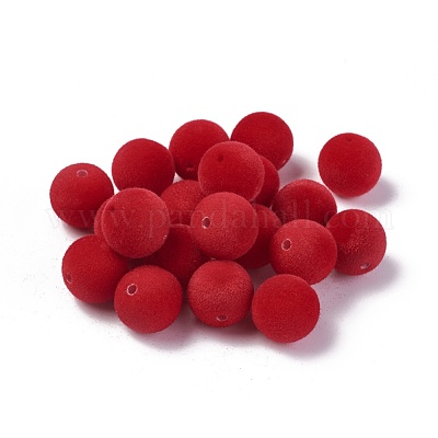 Flockige Acrylperlen&nbsp;OACR-L011-E-06-1