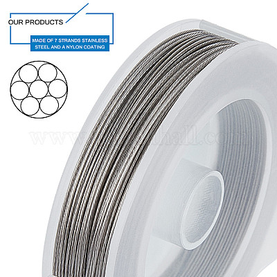 Wholesale BENECREAT 40m 0.6mm 7-Strand Tiger Tail Beading Wire 201  Stainless Steel Nylon Coated Craft Jewelry Beading Wire for Crafts Jewelry  Making 