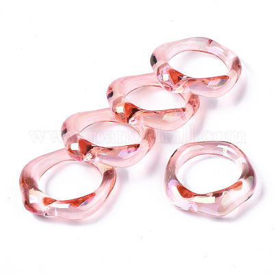 Bagues en résine transparente&nbsp;RJEW-T013-001-E04-1