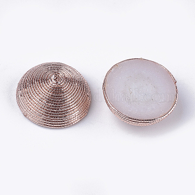 Polyesterfaden Stoff Cabochons&nbsp;WOVE-T008-02B-04-1