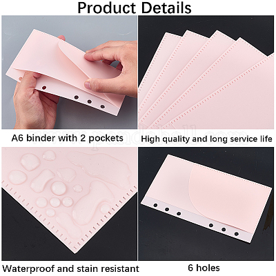 Hojas divisorias de índice para cuadernos de polipropileno&nbsp;AJEW-CP0010-60B-1
