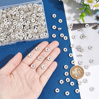 500 Stück Eisen-Strass-Abstandsperlen&nbsp;RB-UN0001-12-1